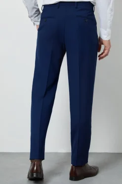 Pantalon De Costume Slim Texturé Bleu Roi