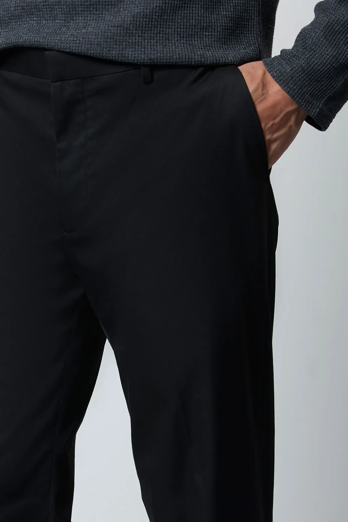 Pantalon De Costume Smoking Noir Coupe Regular