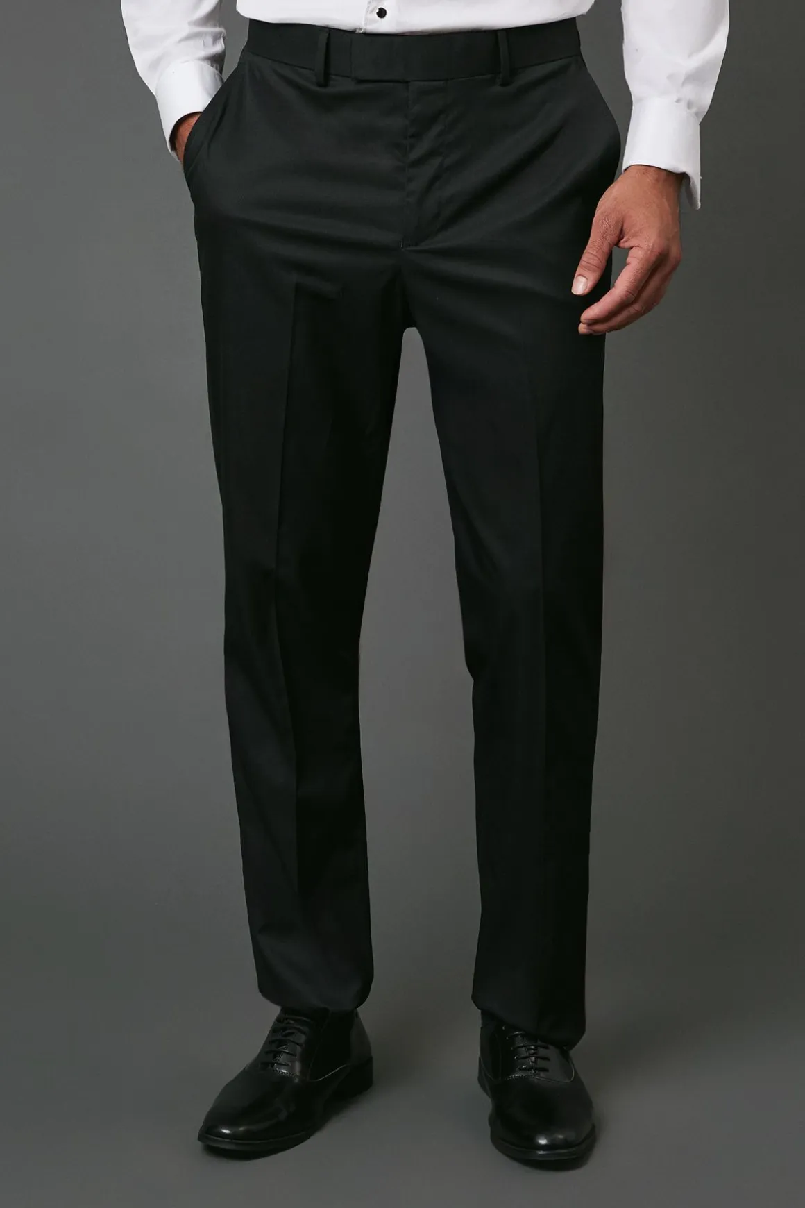 Pantalon de Costume Smoking Noir Coupe Ajustée