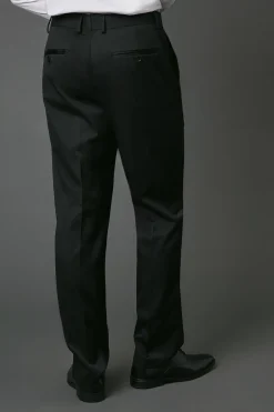Pantalon de Costume Smoking Noir Coupe Ajustée