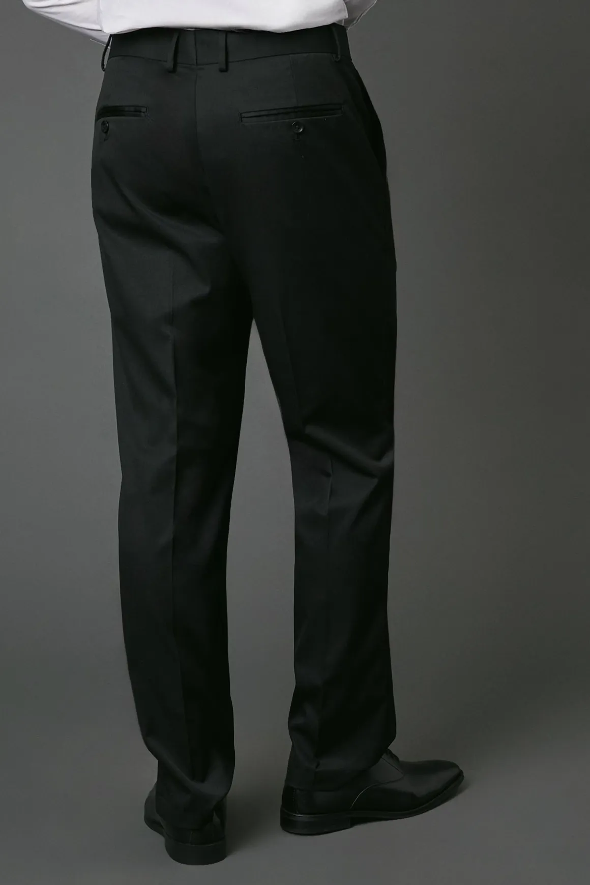 Pantalon de Costume Smoking Noir Coupe Ajustée