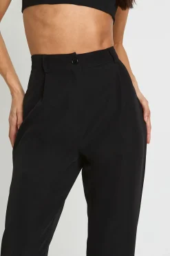 boohoo Pantalon de costume sur mesure, taille haute, coupe fuselée<Femme Pantalons