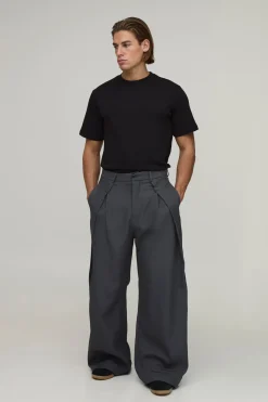 Pantalon De Costume Tailleur Jambe Large Ballon