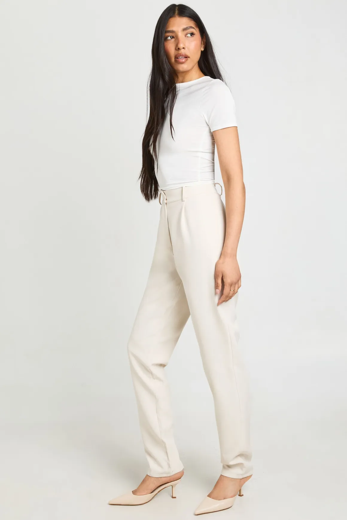 Pantalon De Costume Tailleur Fuselé Taille Haute Tall