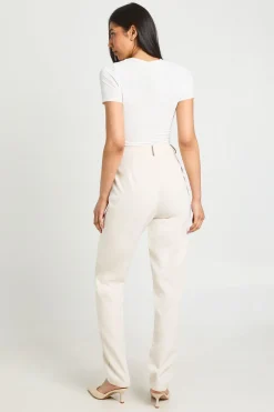 Pantalon De Costume Tailleur Fuselé Taille Haute Tall