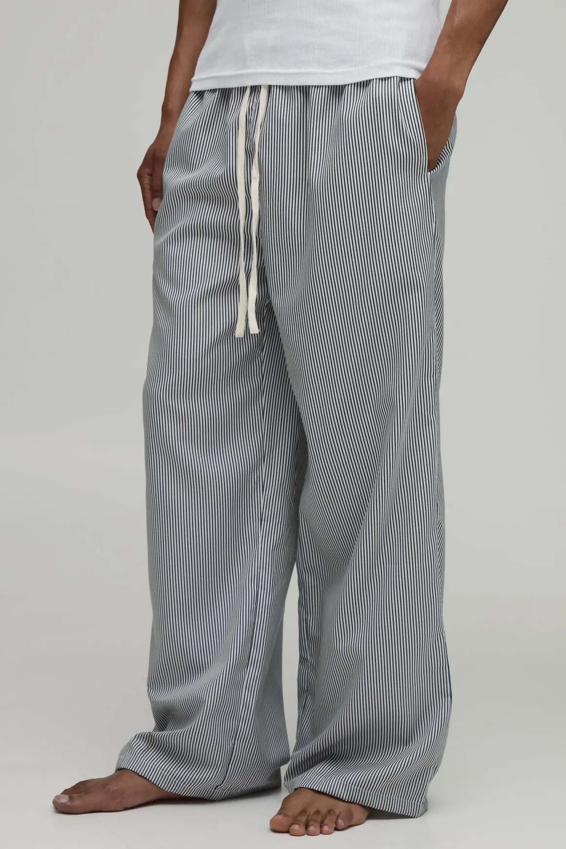 Pantalon De Détente Large À Rayures