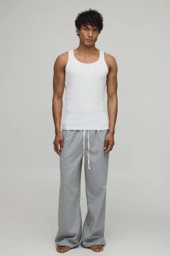 Pantalon De Détente Large À Rayures