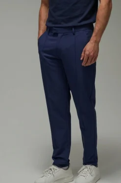 Pantalon De Golf Homme Coupe Fuselée À Pinces