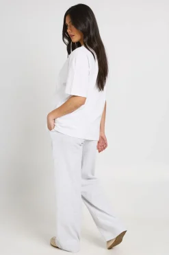 Pantalon De Grossesse Basique Côtelé À Jambe Large