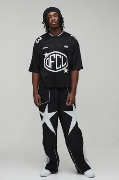 Pantalon De Jogging Ample À Panneau Étoile Pour Grande Taille