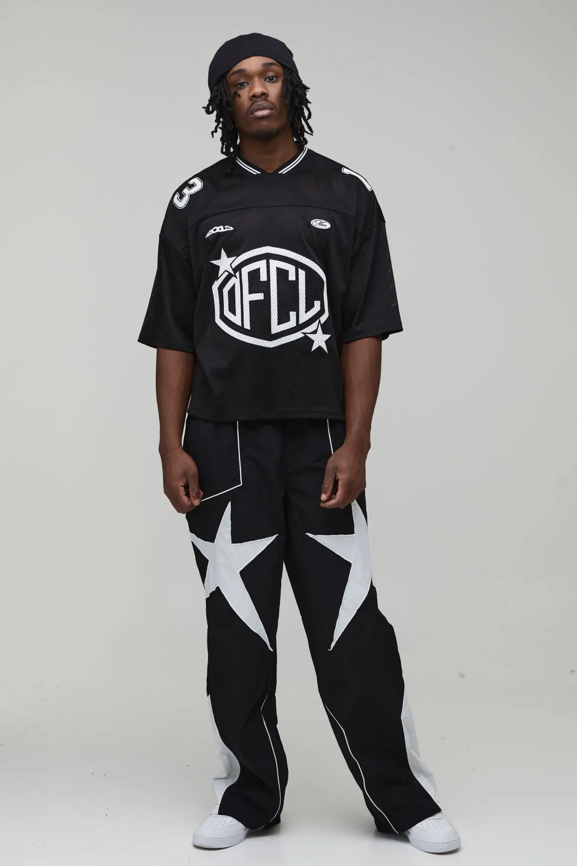 Pantalon De Jogging Ample À Panneau Étoile Pour Grande Taille