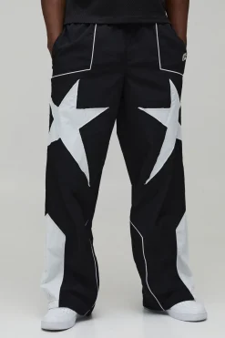 Pantalon De Jogging Ample À Panneau Étoile Pour Grande Taille
