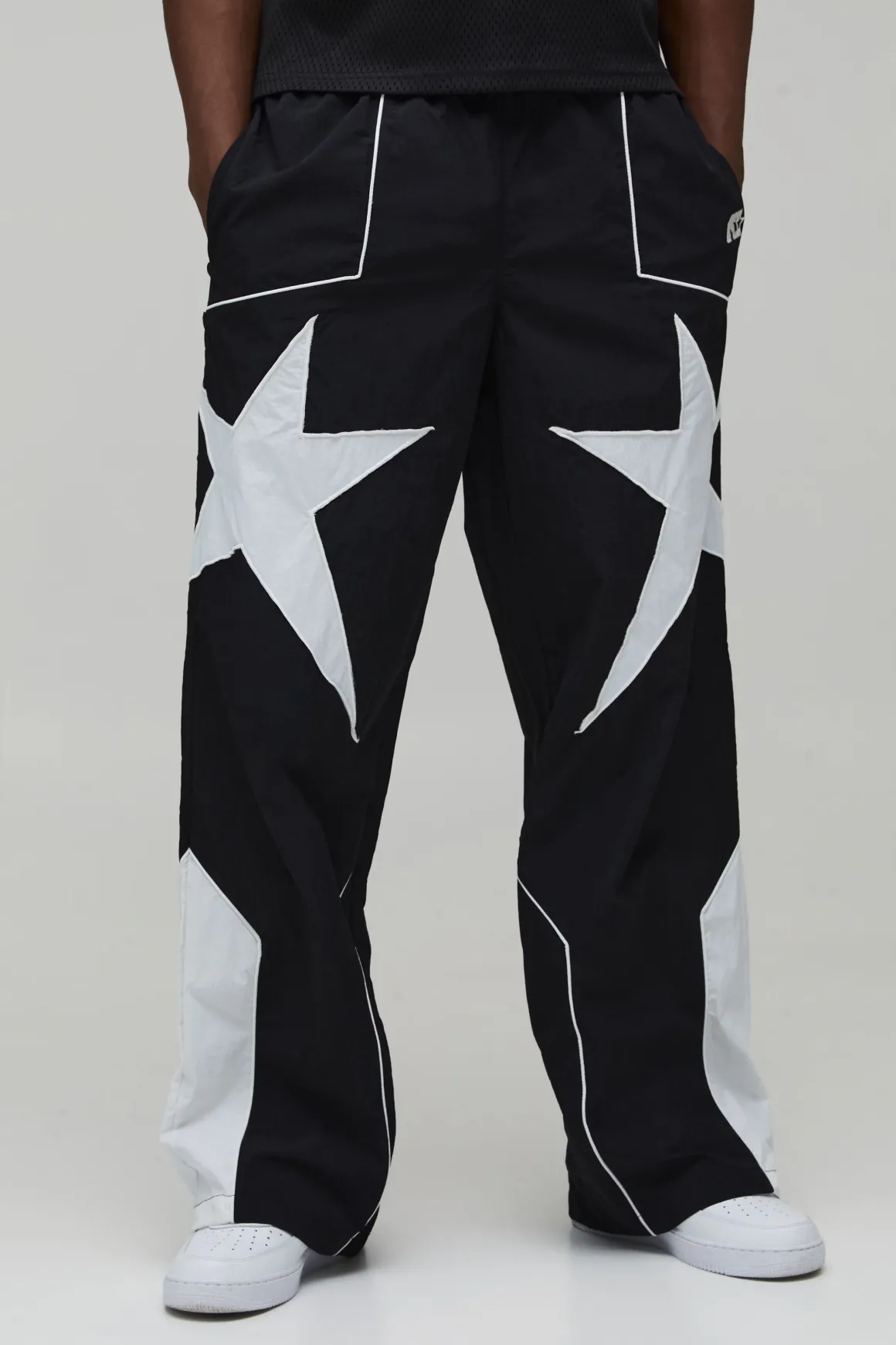 Pantalon De Jogging Ample À Panneau Étoile Pour Grande Taille