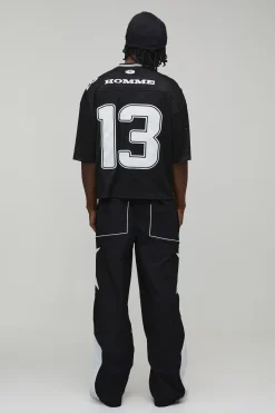 Pantalon De Jogging Ample À Panneau Étoile Pour Grande Taille