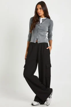 Pantalon De Jogging Cargo Taille Haute Coupe Large