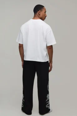 boohooMAN Pantalon De Jogging Coupe Large Imprimé Dragon<Homme Joggings|Jogging