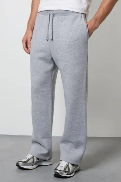 Pantalon De Jogging Droit Gris Chiné