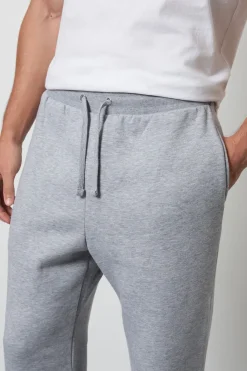 Pantalon De Jogging Droit Gris Chiné