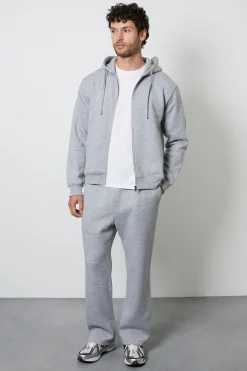 Pantalon De Jogging Droit Gris Chiné