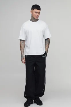 Pantalon De Jogging Grande Taille Coupe Ample Avec Lien Élastiqué Devant Et Cordon De Serrage À L'ourlet