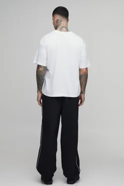 Pantalon De Jogging Grande Taille Coupe Ample Avec Lien Élastiqué Devant Et Cordon De Serrage À L'ourlet