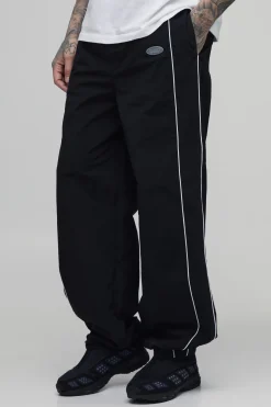 Pantalon De Jogging Grande Taille Coupe Ample Avec Lien Élastiqué Devant Et Cordon De Serrage À L'ourlet