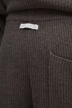 Pantalon De Jogging Large En Maille Côtelée Mélange Laine