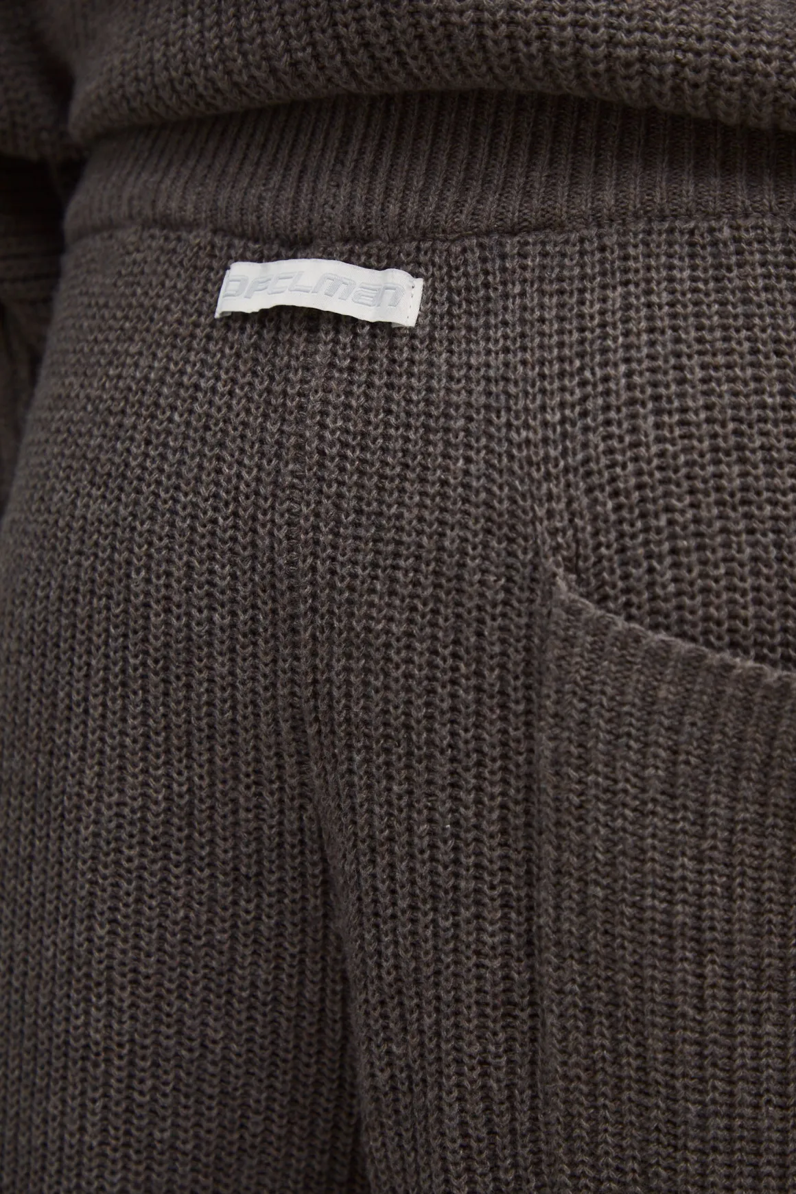 Pantalon De Jogging Large En Maille Côtelée Mélange Laine