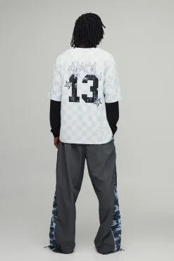 boohooMAN Pantalon De Jogging Parachute Extrême À Panneaux Camouflage Tall<Homme Pantalons Tall|Tout Afficher