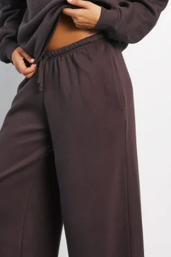 Pantalon De Jogging Taille Moyenne Jambe Large Avec Ceinture Fine