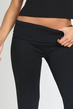 boohoo Pantalon De Jogging Évasé À Taille Repliable Toucher Doux<Femme Pantalons|Athleisure