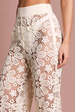 Pantalon De Mariage Large En Crochet