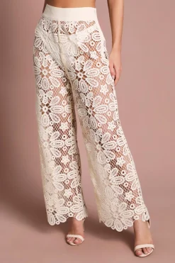Pantalon De Mariage Large En Crochet
