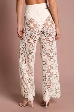 Pantalon De Mariage Large En Crochet