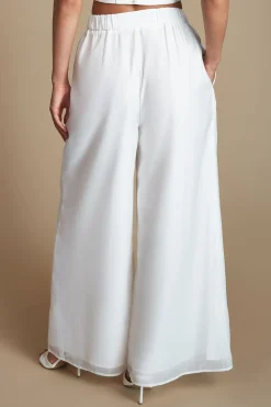 Coast Pantalon De Mariage Palazzo En Organza<Femme Pantalons