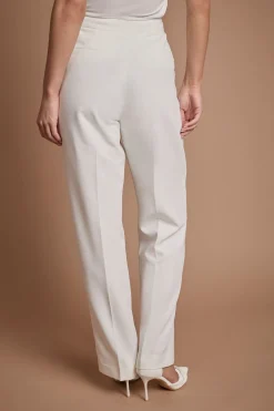 Pantalon De Mariée Formel À Jambe Droite Avec Plis Devant