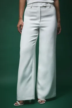 Pantalon de Mariée Lisa Tan Tailleur Jambes Larges