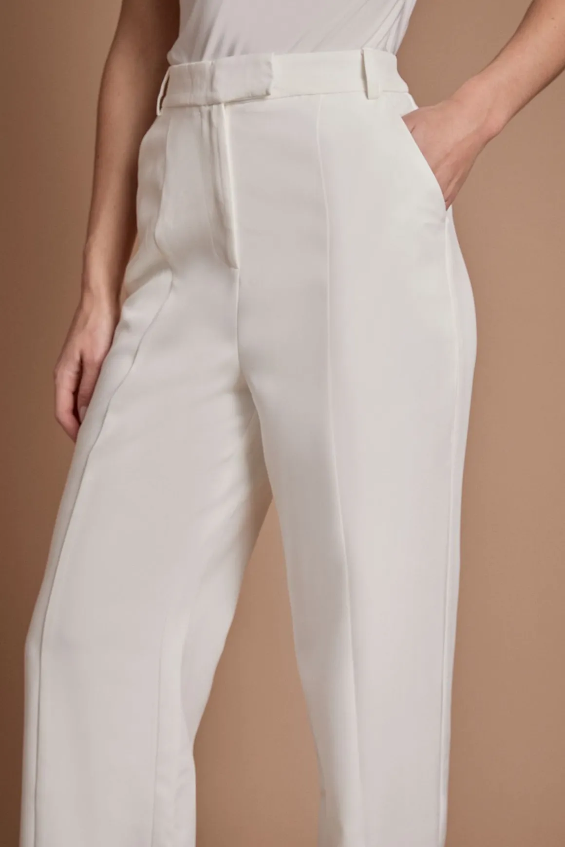 Pantalon De Mariée Tailleur Jambe Large