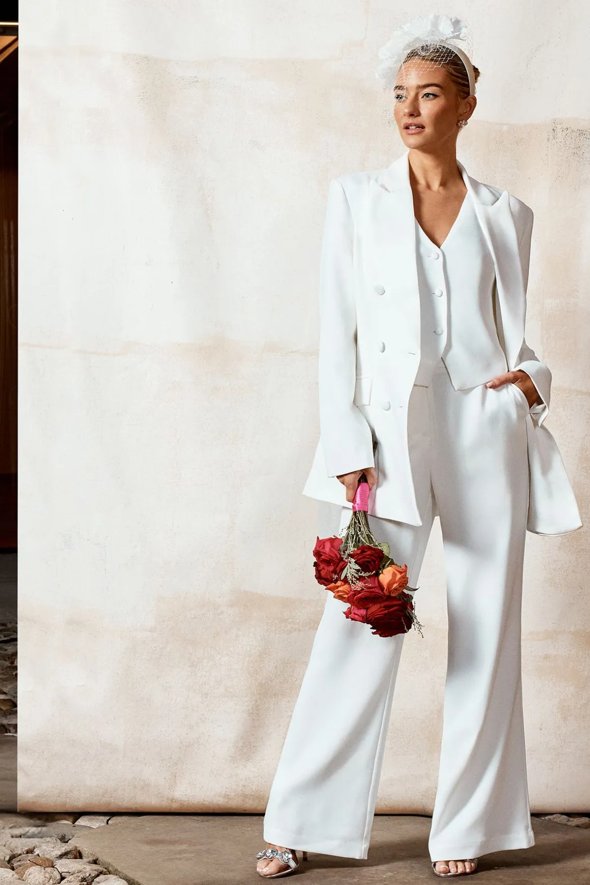 Pantalon de Mariée Évasé Premium