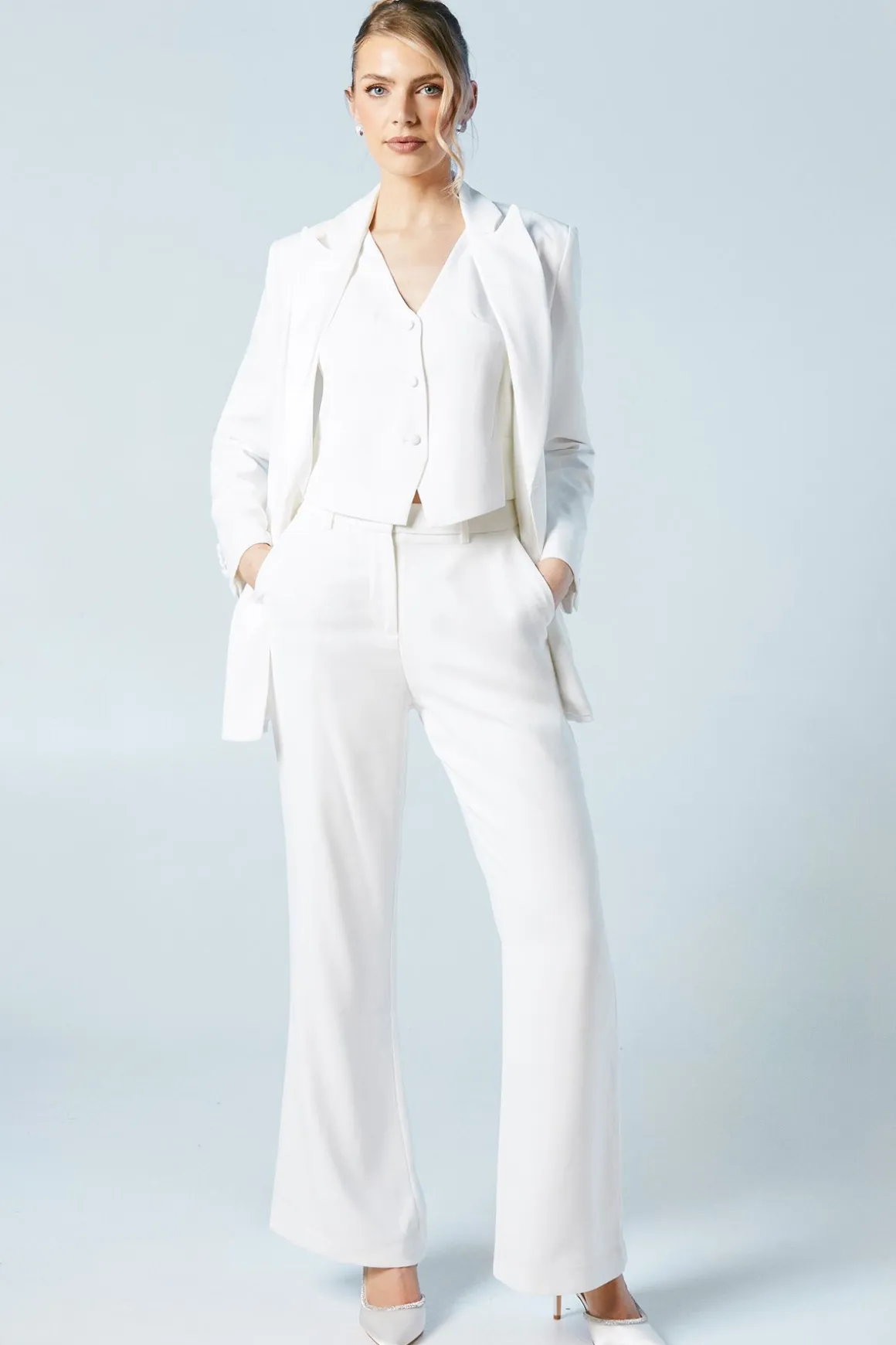 Pantalon de Mariée Évasé Premium