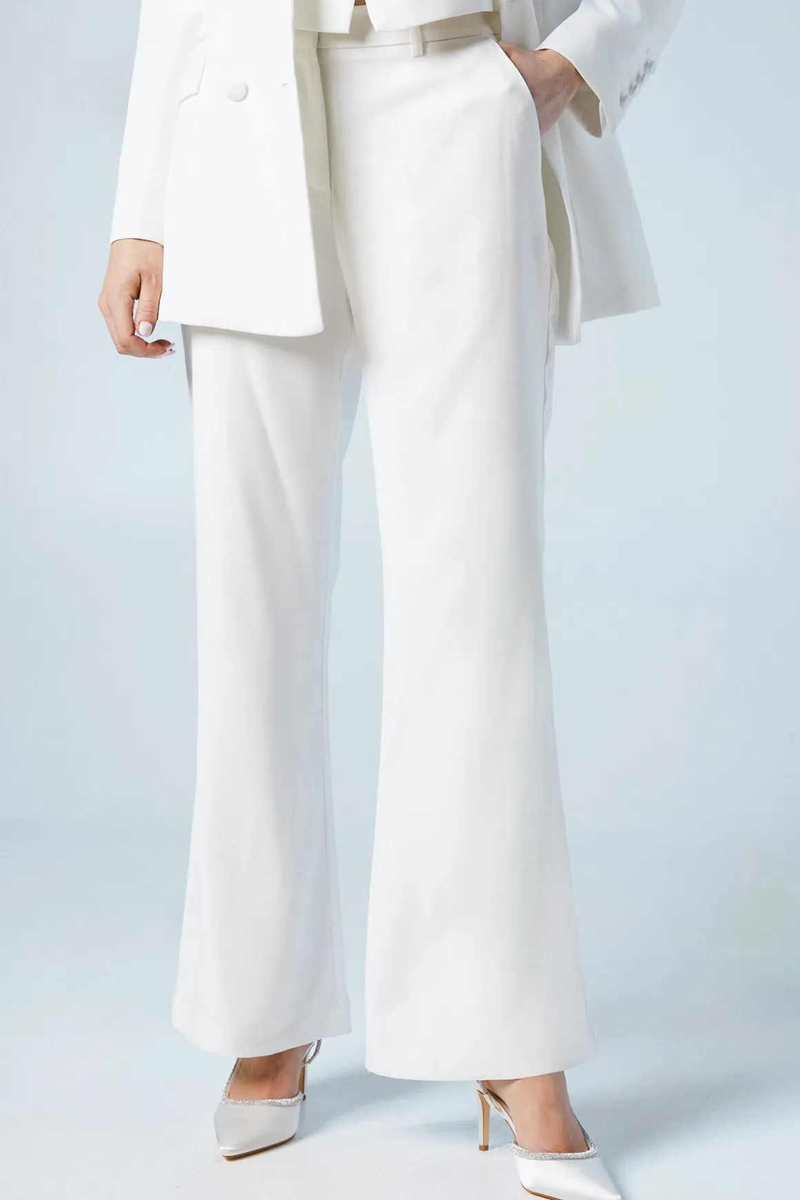 Pantalon de Mariée Évasé Premium