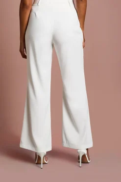 Pantalon de Mariée Évasé Premium Petite Taille