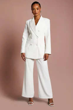 Pantalon de Mariée Évasé Premium Petite Taille