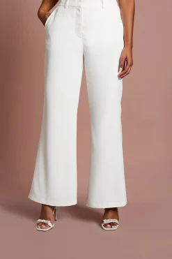 Pantalon de Mariée Évasé Premium Petite Taille