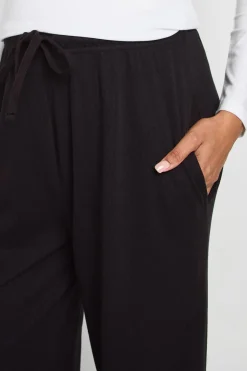 Pantalon De Maternité Côtelé À Jambes Larges Basique