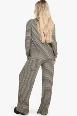 boohoo Pantalon de maternité à côtes, à nouer à la taille, à rayures<Femme Pantalons