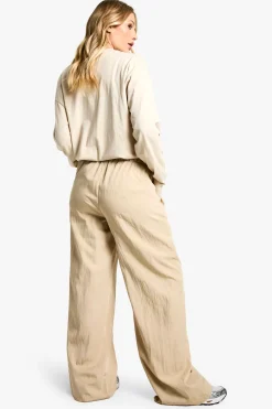 Pantalon De Maternité Large En Nylon Élastique
