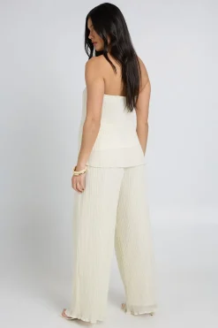 boohoo Pantalon De Maternité Plissé À Jambes Larges<Femme Tops