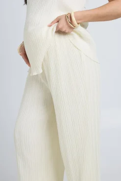 boohoo Pantalon De Maternité Plissé À Jambes Larges<Femme Tops