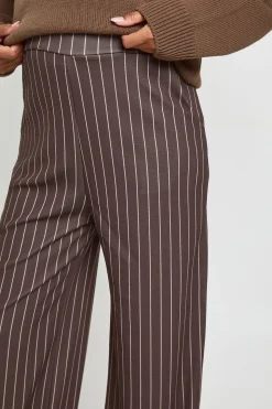 Pantalon De Maternité À Rayures Tennis Taille Haute Coupe Large